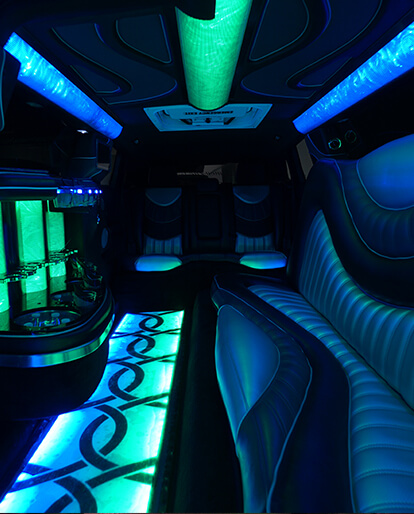 Limo with luxury amenities